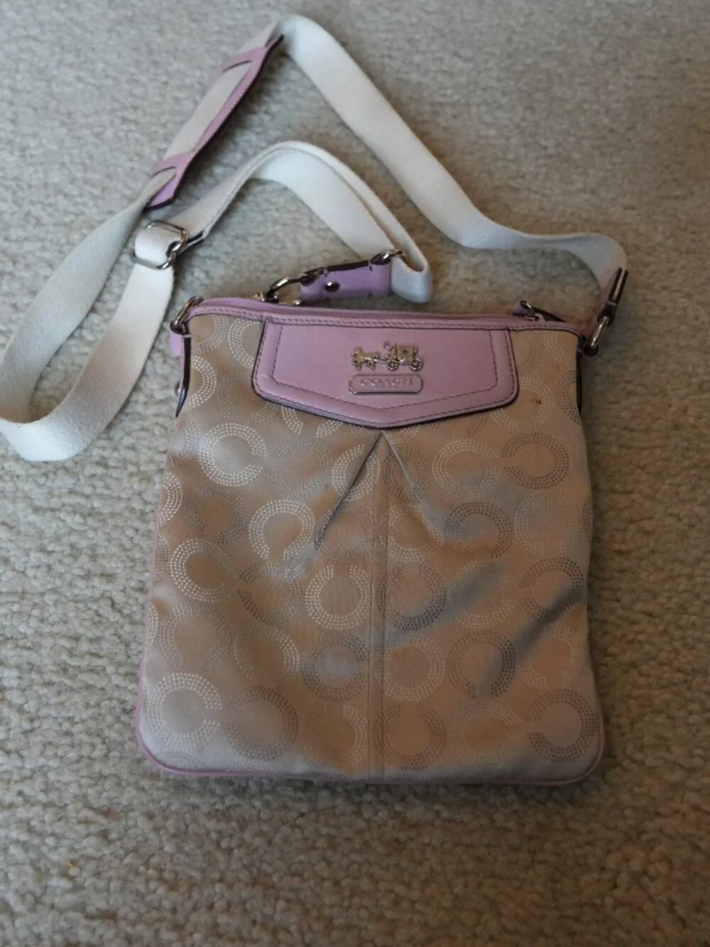 Coach Madison Dotted Op Art Crossbody Bag (Style 44394)